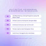 Rutinitas Keamanan WordPress Mingguan